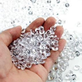 img 2 attached to 💎 1000PCS Clear Acrylic Diamonds for Table Decorations - Diamond Filler Beads, Party Confetti, Scatters - Faux Fake Diamonds Crystal for Weddings, Bridal Shower, Birthdays, Home Decor (8mm)