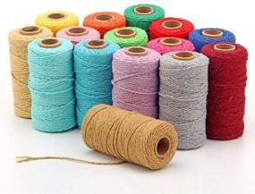 img 4 attached to 🧶 328,2 мм макраме-шнур, скрученный из хлопчатобумажных нитей, мягкий и яркий ремесленный шнур, рустическая веревка для ручных подвесок для растений, настенного декора, рукоделия, вязания и проектов своими руками