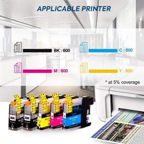 img 2 attached to 🖨️ High-Yield Brother LC103XL LC101 Ink Cartridges for Brother Printer MFC-J870DW MFC-J6920DW MFC-J6520DW MFC-J450DW MFC-J470DW - 4 Black, 2 Cyan, 2 Magenta, 2 Yellow