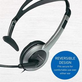 img 1 attached to Panasonic KX-TCA430 Comfort-Fit, Foldable Headset: Noise-Cancelling Mic, Volume Control - Grey/Silver