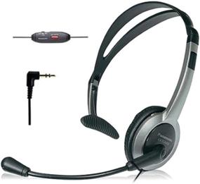 img 4 attached to Panasonic KX-TCA430 Comfort-Fit, Foldable Headset: Noise-Cancelling Mic, Volume Control - Grey/Silver