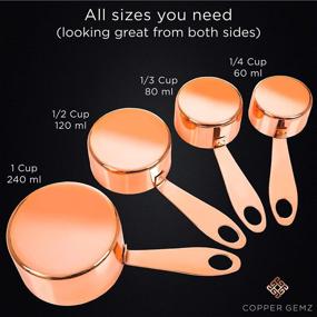 img 3 attached to Copper Measuring Cups and Spoons: Gift Set of 9 in Premium Red Box Packaging - Under $30! Ideal Christmas Gift Idea for Women or Men