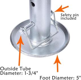 img 1 attached to Улучшите стабильность и безопасность с подставкой для ноги домкрата Micozy Trailer Jack Drop Leg Stand Foot Pad Insert Camper Additional Height 2" Tall W/Pin