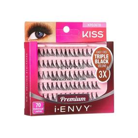 img 3 attached to 🖤 i-ENVY Triple Black Long Individual Lashes 3 PACK for Knot-Free Application