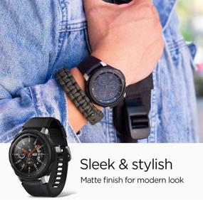 img 1 attached to Черный чехол Spigen Liquid Air Armor для Samsung Galaxy Watch 46 мм и чехол для Gear S3 Frontier