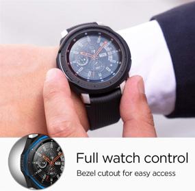 img 2 attached to Черный чехол Spigen Liquid Air Armor для Samsung Galaxy Watch 46 мм и чехол для Gear S3 Frontier