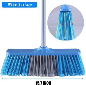 img 1 attached to 🧹 Efficient Indoor Outdoor Broom: YONILL Long Handle Angle Brooms for 360° Floor Cleaning in Garage, Patio, Garden, House, and Kitchen