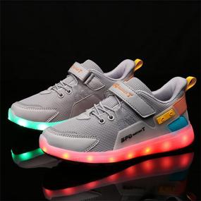 img 2 attached to 👟 Bepoaa Charging Flashing Sneakers: High-Visibility Unisex Boys' Shoes for Stylish Comfort