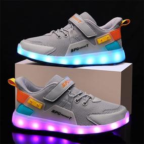 img 1 attached to 👟 Bepoaa Charging Flashing Sneakers: High-Visibility Unisex Boys' Shoes for Stylish Comfort