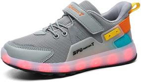 img 4 attached to 👟 Bepoaa Charging Flashing Sneakers: High-Visibility Unisex Boys' Shoes for Stylish Comfort