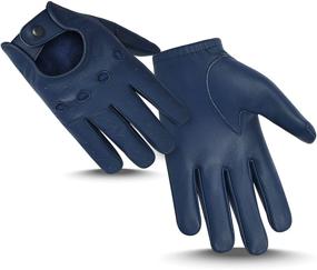 img 2 attached to Genuine Leather Full Finger Driving Stitched Men's Accessories in Gloves & Mittens