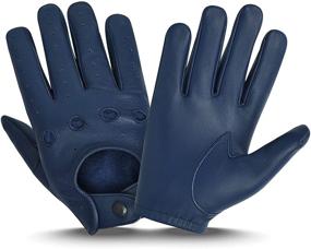 img 3 attached to Genuine Leather Full Finger Driving Stitched Men's Accessories in Gloves & Mittens