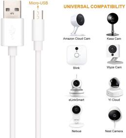 img 2 attached to 25ft USB Power Extension Cable for Wireless Home Security Camera, Kasa Cam, Wyze 🔌 Cam, YI Cloud, Nest Cam, Netvue, Furbo Dog, Blink, Amazon Cloud Cam, Oculus Go (White)