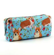 🐶 cute corgi pencil case pouch: perfect teacher gift and stylish gadget bag for makeup and stationary - kawaii design! logo