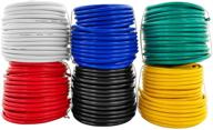 300 ft total of 14 gauge 6 color combo automotive low voltage primary wire roll for general purpose, car stereo, amplifier, remote, 12v trailer wiring - ideal for harness hookup and audio connections logo