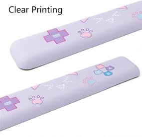 img 3 attached to 🐱 U Core Cute Cat Keyboard & Mouse Wrist Rest - Memory Foam Mouse Wrist Rest with Non-Slip Rubber Base - Ideal Support for Gaming, Writing, or Home Office Work