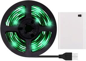 img 4 attached to 🌈 Innovative iNextStation LED Strip Light: Battery & USB Powered, 5V 60 Units SMD5050 LEDs Waterproof LED Tape (100cm, Green)