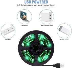 img 3 attached to 🌈 Innovative iNextStation LED Strip Light: Battery & USB Powered, 5V 60 Units SMD5050 LEDs Waterproof LED Tape (100cm, Green)