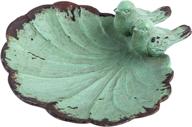 🕊️ nikky home aqua birds ring holder: vintage jewelry dish trinket tray for women, shabby chic decorative organizer plate bowl logo