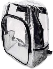 img 4 attached to 🎒 Waterproof Transparent Zippered Backpack - Approved for All Occasions