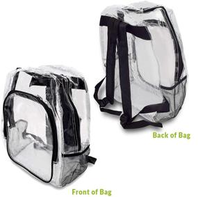 img 1 attached to 🎒 Waterproof Transparent Zippered Backpack - Approved for All Occasions