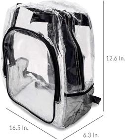 img 3 attached to 🎒 Waterproof Transparent Zippered Backpack - Approved for All Occasions