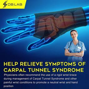 img 3 attached to 🖐️ DB LAB Carpal Tunnel Wrist Brace: Adjustable Splint for Tendonitis and Night Sleep Support - Effective Pain Relief for Men and Women (Single)