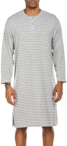img 4 attached to Comfortable Ekouaer Crewneck Sleeve Nightgown: Perfect Nightshirt for Superior Relaxation
