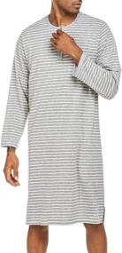 img 2 attached to Comfortable Ekouaer Crewneck Sleeve Nightgown: Perfect Nightshirt for Superior Relaxation