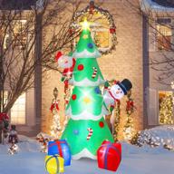 6 9ft inflatable santas christmas tree logo