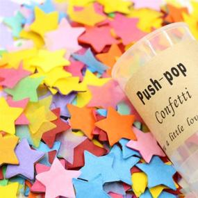 img 2 attached to 🌈 Vibrant Rainbow Paper Star Confetti: 4000-Piece Table Scatter Birthdat Party Pack by Mybbshower