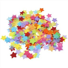 img 4 attached to 🌈 Vibrant Rainbow Paper Star Confetti: 4000-Piece Table Scatter Birthdat Party Pack by Mybbshower