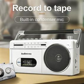 img 3 attached to 🔊 Versatile Portable Cassette Tape Player Recorder with AM FM Radio, Boombox, Loud Speaker - Battery or AC Powered, Headphone Jack, USB/TF Connectivity