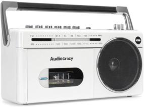 img 4 attached to 🔊 Versatile Portable Cassette Tape Player Recorder with AM FM Radio, Boombox, Loud Speaker - Battery or AC Powered, Headphone Jack, USB/TF Connectivity