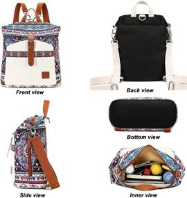 img 2 attached to Vintage Women's Backpack: Stylish Shoulder Daypack, Handbags, and Wallets in Fashionable Backpacks