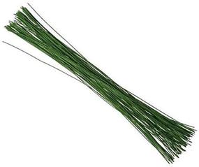 img 1 attached to 🌿 KCHEX Green Crafting Floral Stem Wire - 14" 18 Gauge - Pack of 200