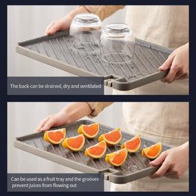 img 1 attached to 🔪 Durable OOU Reversible Cutting Board for Kitchen - Large Size with Easy Grip Handle - BPA-Free, Non-Slip & Dishwasher Safe - Ideal for Heavy-Duty Chopping & Serving - Non-Porous Plastic Board with Juice Groove (1pcs)