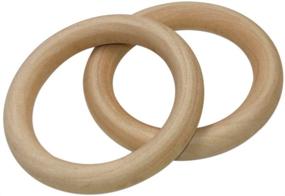 img 1 attached to 🔸 30-Pack MoMaek Macrame Wooden Rings - Unfinished Wood Circles for Crafts, Ring Pendants, Jewelry Connections - 2.75 Inch Diameter (70mm)