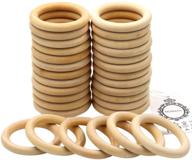 🔸 30-pack momaek macrame wooden rings - unfinished wood circles for crafts, ring pendants, jewelry connections - 2.75 inch diameter (70mm) logo