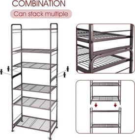 img 1 attached to 🗄️ Expandable and Adjustable 3-Tier Wire Shelving Unit Rack, Bronze – Simple Trending Kitchen Storage Cabinet Shelf Organizer