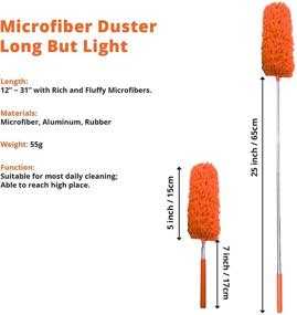 img 1 attached to Versatile Cleaning Duster: Extendable Microfiber Telescoping Brush for Home, Office, and Car Dusting