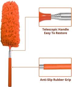 img 3 attached to Versatile Cleaning Duster: Extendable Microfiber Telescoping Brush for Home, Office, and Car Dusting