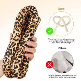 img 1 attached to Heatless Headband Scrunchie Sleeping Leopard）