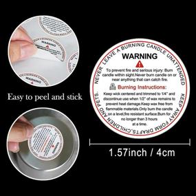 img 2 attached to 🕯️ Complete Candle Making Sticker Kit: 407pcs Candle Stickers, Wick Stickers, Double-Sided Stickers & Warning Labels