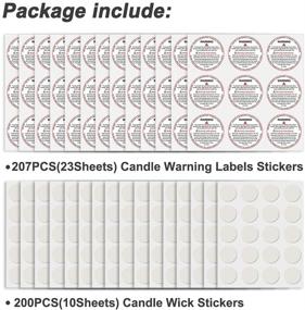 img 3 attached to 🕯️ Complete Candle Making Sticker Kit: 407pcs Candle Stickers, Wick Stickers, Double-Sided Stickers & Warning Labels