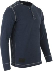 img 3 attached to 🔥 Stay stylishly warm with ZIMEGO Sleeve Thermal Button Henley - Perfect for any weather!