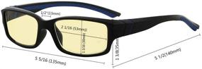 img 1 attached to 👓 Eyekepper Blue Light Blocking Glasses for Men and Women - Cut Digital Glare, Protect Eyes from Screen Reading - Grey Arm with Yellow Filter