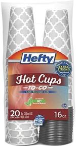 img 3 attached to Hefty Disposable Hot Cups with Lids, 16 Ounce, 20 Count: Convenient and Reliable Drinkware for On-the-Go