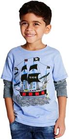 img 4 attached to 👕 Coralup Маленькие футболки "Мотоцикл": Детская одежда для активных 5-6-летних мальчиков