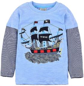 img 2 attached to 👕 Coralup Маленькие футболки "Мотоцикл": Детская одежда для активных 5-6-летних мальчиков